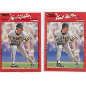 1990 Neil Heaton Donruss Multi-Error / No INC. Dot / Wrong Birthplace Variation